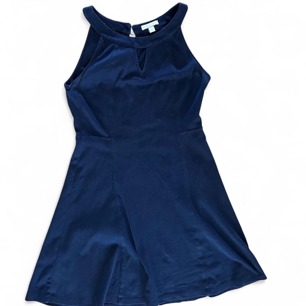 New York & Company Cotton Navy blue mini dress - Size M